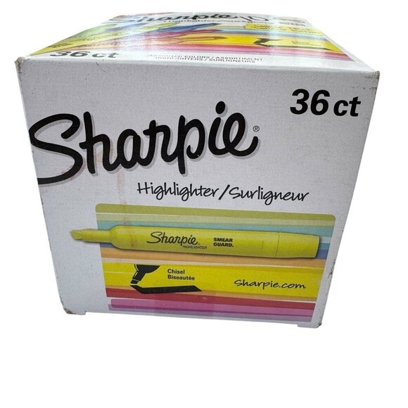NEW Sharpie Highlighter Chisel Tip Assorted Colors 36 Pack - Picture 3 of 7